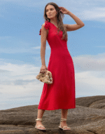 Vestido linho spandex parado no ar