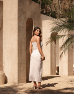 Saia linho midi parado no ar - Imagem 2