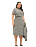 Saia midi tweed plenna