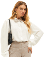 Camisa tweed imper parado no ar - Imagem 3