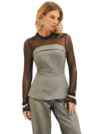 Blusa alfaiataria windsor parado no ar - Imagem 2