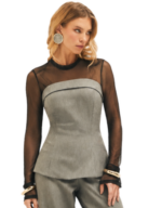 Blusa alfaiataria windsor parado no ar - Imagem 3