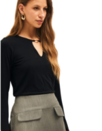Blusa visco manga parado no ar - Imagem 2